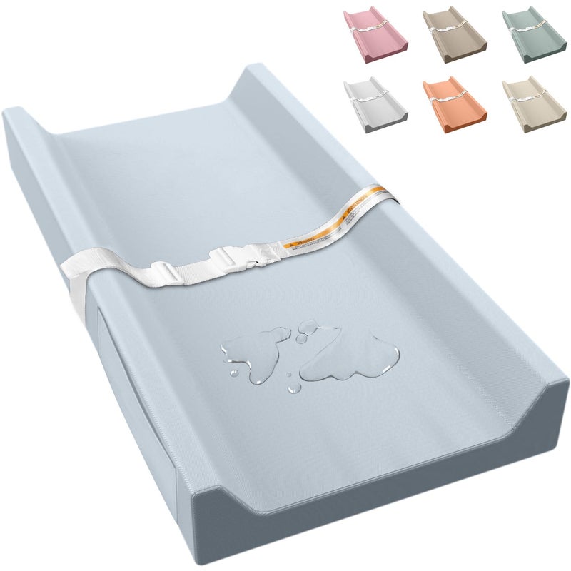 JVEOO Vegan Leather Baby Changing Pad, Waterproof & Wipeable Soft Diaper Changing Mat 32“ x 16.6" Comfortable Infant Changing Station for Dresser & Table - Image 1